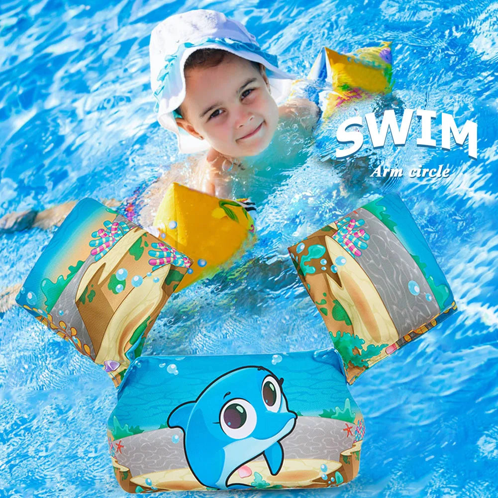 Baby Float Arm Sleeve Floating Ring Safe Life Jacket Buoyancy Vest Kid Swimming Equipment Armbands Swim Foam Pool Toys Life Vest