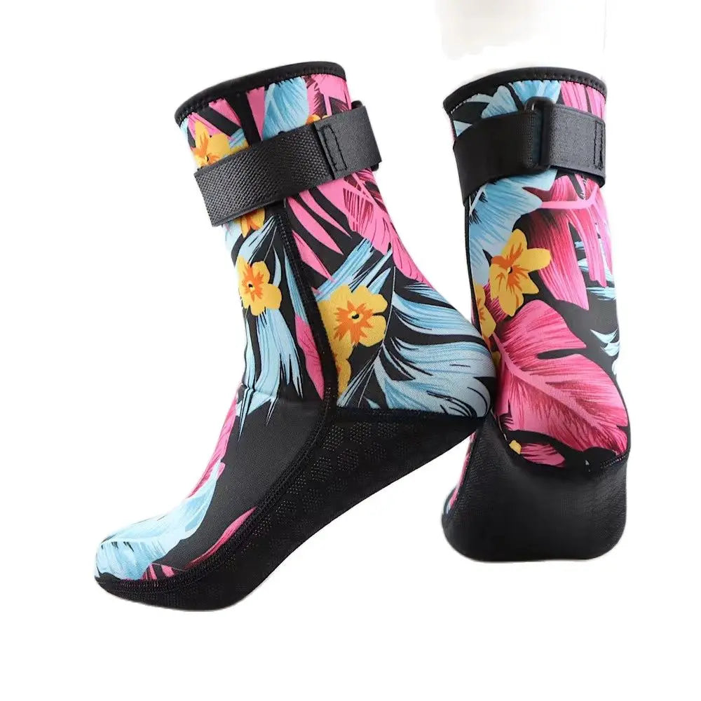 NEW Underwater Winter Scuba Diving Beach Socks 3mm Neoprene Men Women Printing Swimming Warm Non-slip Coral Snorkeling Equipment