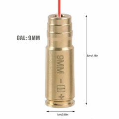 9mm Brass CAL Bullet Shap Boresighter Red Laser Bore Sight Training with Battery Spotting Scope For Rifle Hunting Accessories