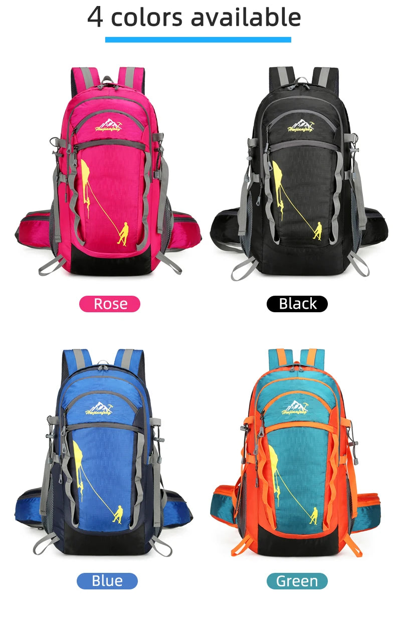 Outdoor Sports Short Distance Trip Backpack Mountaineering Duffel Bag Camping Travel Knapsack Climbing Hiking Hydration Rucksack