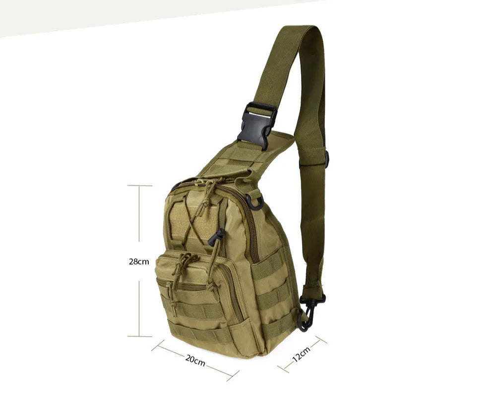 QT&QY Tactical Shoulder Backpack Rover EDC Outdoor Sling Bag Waterproof Hiking Trekking Camping Pack Range Bag survival Daypack