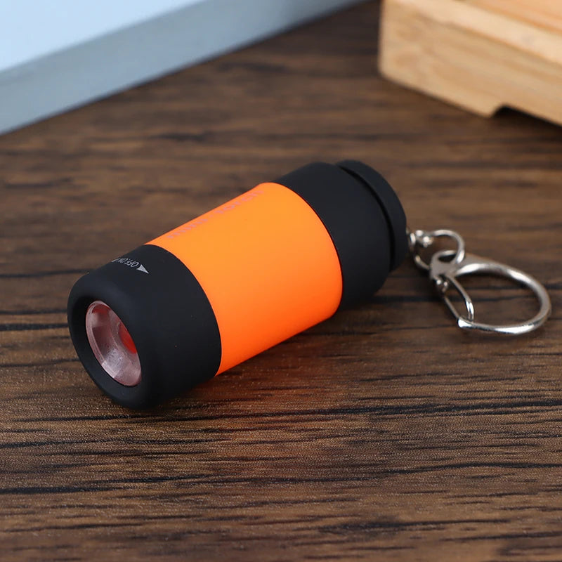 Led Mini Torchlight Portable USB Rechargeable Keychain Flashlights Waterproof Outdoor Hiking Camping Torch Lamp Lantern