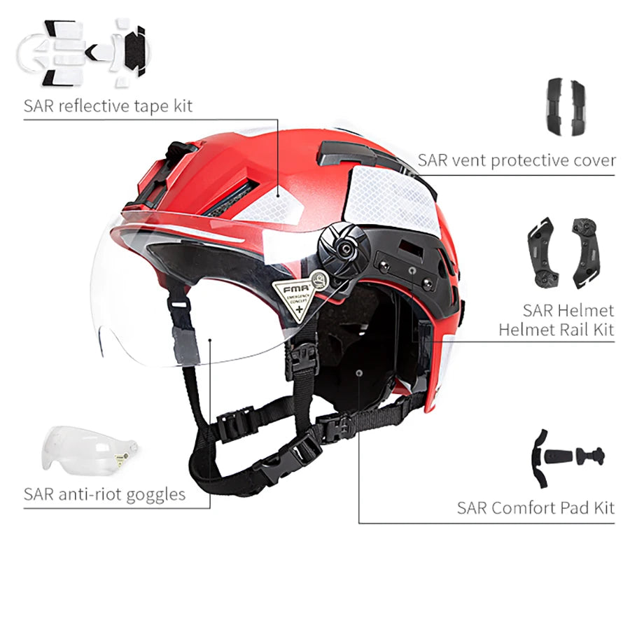 Rescue Search Tactical SAR Helmet Full Protective Accessories Professional Rescue Mountaineering Off Road Helmet