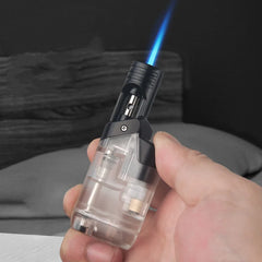 Portable Transparent Oil Window Butane Gas Torch Turbo Jet Flame Lighters Outdoor Camping BBQ Windproof Cigar Lighter