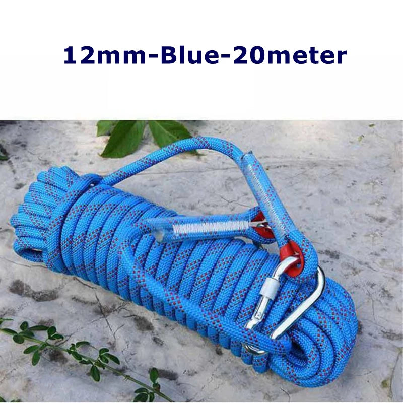 10M 20M Outdoor Auxiliary Ropes Floating Climbing Rope 10mm 12mm Dia High Strength Cord Safety Rope Trekking Hiking Accessories