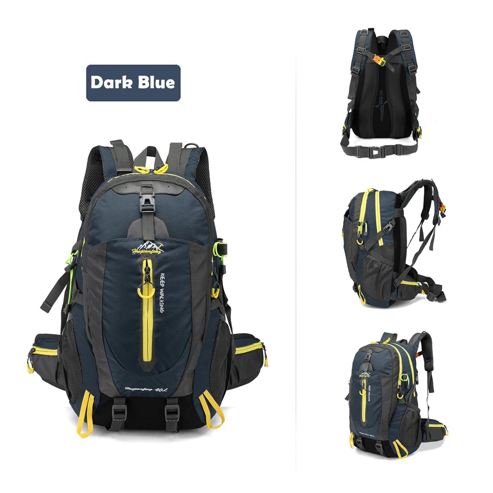 40L Water Resistant Travel Backpack Camping Hiking Laptop Daypack Trekking Climbing Back Bags For Men Women Hiking Supplies