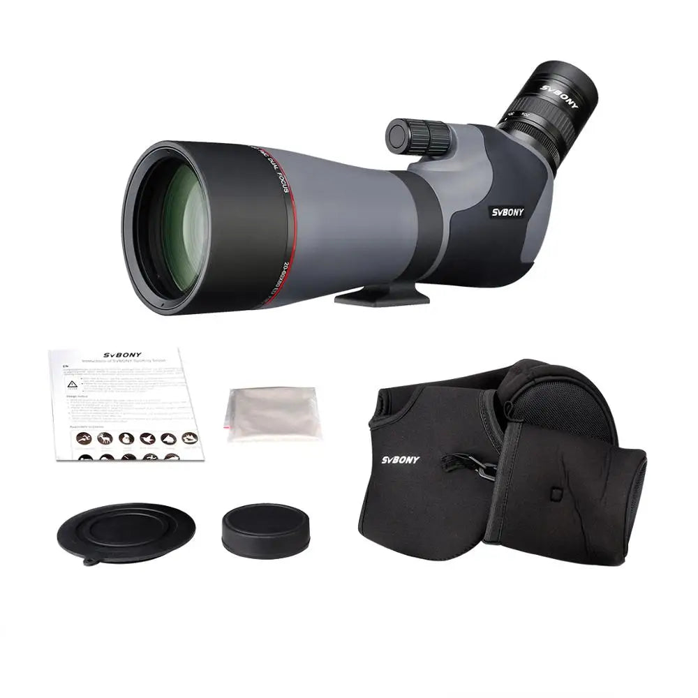 SVBONY SV46P Telescope 20-60x80 ED Spotting Scope Dual Focus  IPX7 Waterproof fogproof Professional Birding Camping equipment