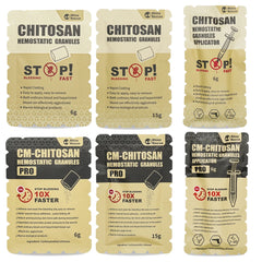 Chitosan Hemostatic Powder RHINO RESCUE Granular 6g/15g Hemostatic Granules Wound Dressing for Fast Bleed Control 2 Count