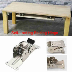 1Pc 90/180 Degree Fittings Chair Extension Furniture Brackets Self-Locking Folding Hinge Foldable Support Frame Table Leg