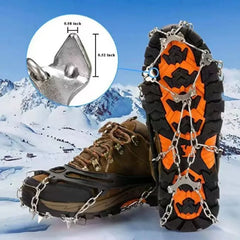 Ice Gripper Spike for Shoes Anti Slip Crampons Cleats Chain Claws Grips Boots Cover Winter Outdoor Hiking Climbing Snow Spikes