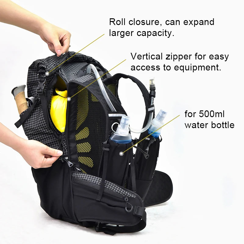 Anmeilu Mountaineering Backpack 30L Large Capacity Men Women Outdoor Travel Hiking Off-road Lightweight Sports Backpack