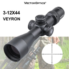 Vector Optics Veyron 3-12x44 SFP&FFP Hunting Riflescope Optical Spotting Scopes Etched MPR-4 Reticle fit Airsoft .223 .308win