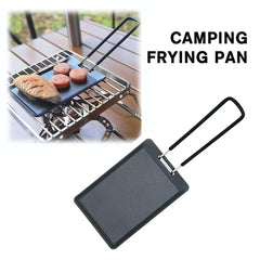 2023 New Non Stick Frying Pan Mini Portable BBQ Frying Camping Picnic Cookware Nonstick Barbecue Plate Baking Outdoor Pan P5D4