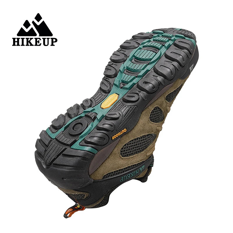 HIKEUP Men Shoes Breathable Splashproof Outdoor Hiking Shoes Mountain Climbing Sport Men Hunting Trekking Sneaker