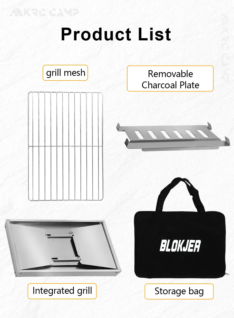 Portable Camping BBQ Grill Stainless Steel Barbecue Grill Portable Outdoor IGT Table Stove Folding Firewood Stove Camping Stove