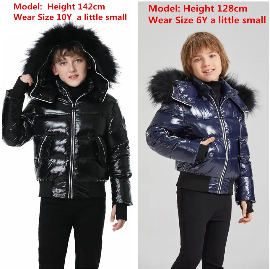 AP winter children coat for boys girls fashion white piping kids jackets waterproof shelling fabric + filling  white duck down