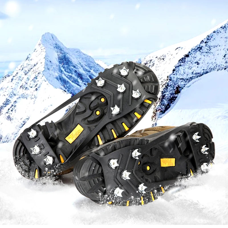 8 Teeth Ice Gripper Spike for Shoes Winter Outdoor Anti-Slip Hiking Mountain Climbing Ice Snow Crampons Anti-slip Shoe Covers