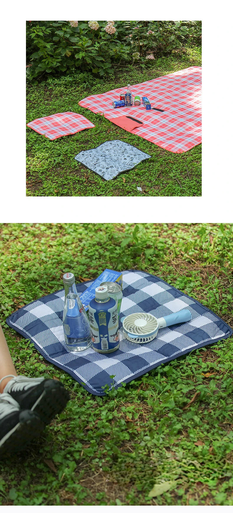 1pc Foldable Outdoor Camping Mat Seat Cushion, Printed moisture-proof travel folding pad Cushion Portable Hiking Activities Pad