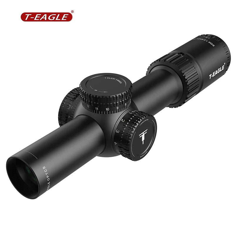 T-EAGLE Tactical Riflescope Spotting Scope for Rifle Hunting Optical Collimator Gun Sight Red Green Light EOS 1.2-6 X24 IRHK