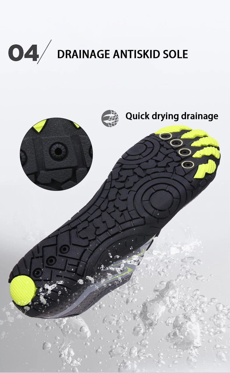 Men's and Women's Water Shoes Outdoor Recreational Swimming Climbing Fitness Cycling Beach Shoes Quick Dry Non-slip Rubber Soles