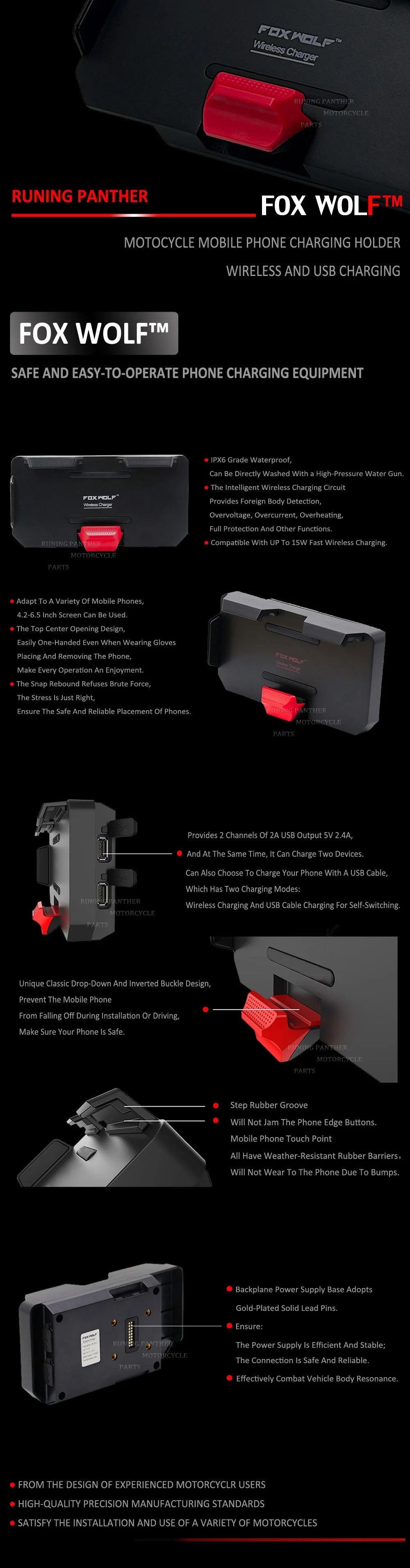 NEW For BMW R1200GS R1250GS R 1250 GS F800GS F700GS S1000XR ADV Motorcycle Wireless Charging GPS Phone Holder Navigation Bracket