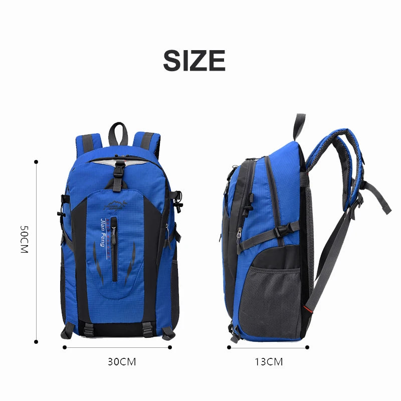 40L Travel Backpack Men and Women Outdoor Mountaineering Hiking Storage Bag Fashion Lightweight Camping Luggage Bags WJT037