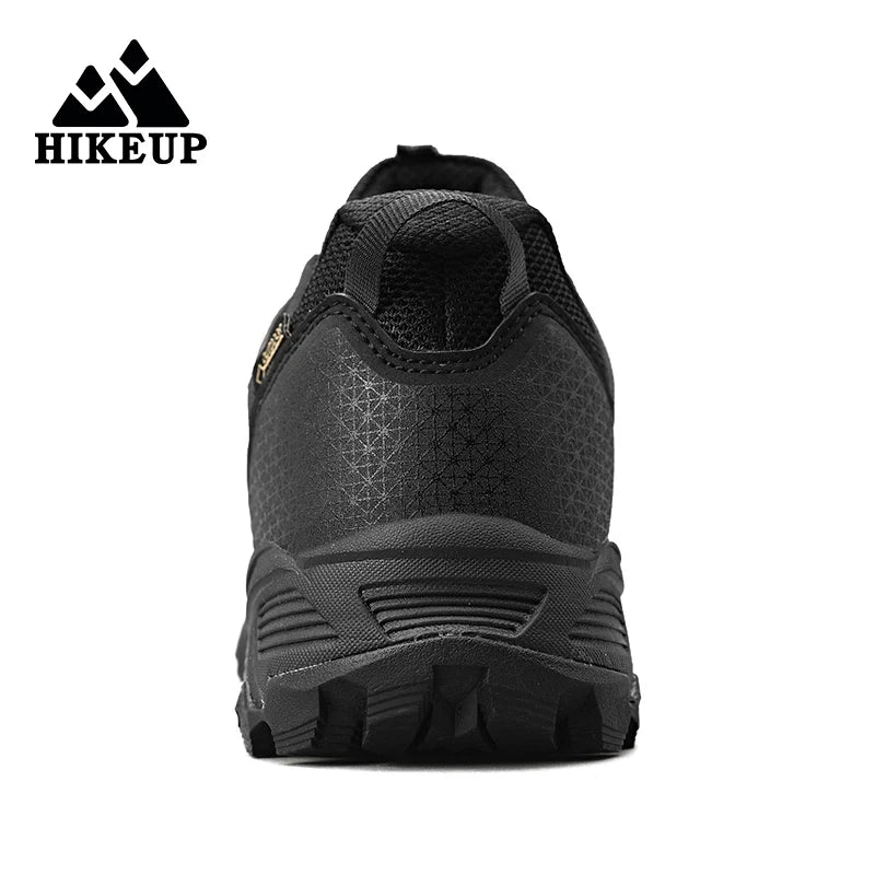 HIKEUP Men Hiking Shoes Mesh Fabric Climbing Shoes Outdoor Trekking Sneakers For Men Rubber Sole Factory Outlet