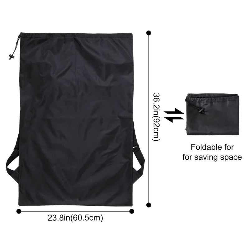 Large Laundry Bag Heavy Duty Polyester Washing Drawstring Backpack for School Camping School Camping Large Laundry Storage Bag