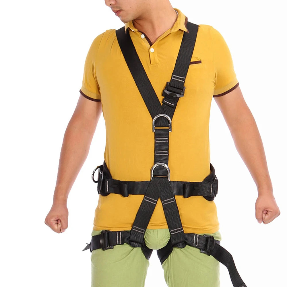 Outdoor Professional Harness Rock Climbing High Altitude Protection Full Body Safety Belt Anti Fall Protective Gear Tools