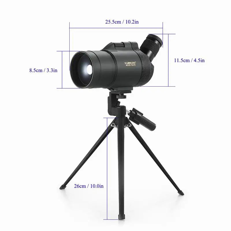 25-75x70 MAK Spotting Scope Powerful Monocular FMC BAK4 Telescope Waterproof for Birdwatching Hunting Camping Equipment