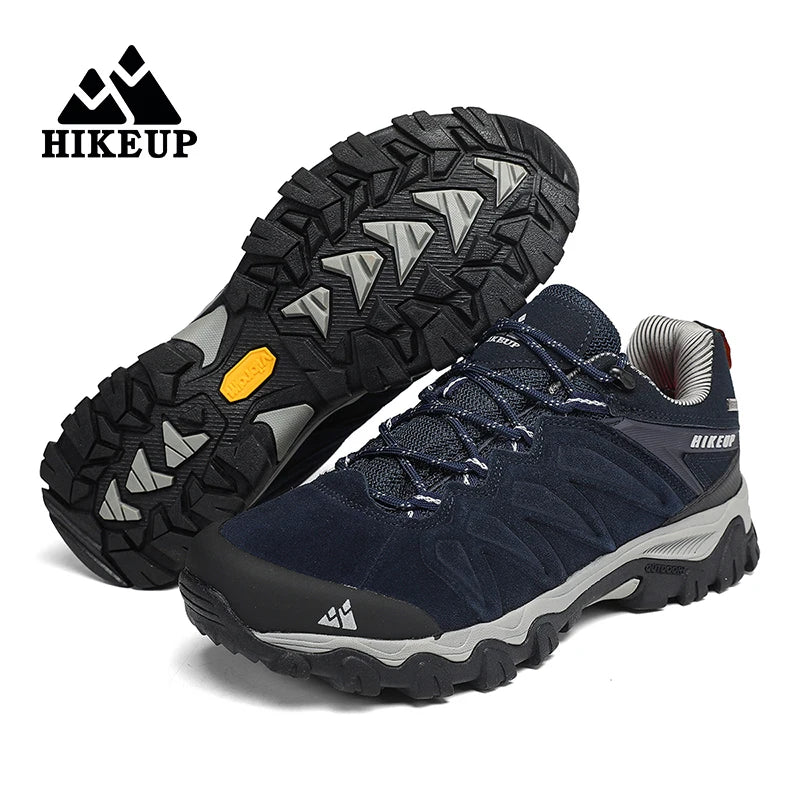 HIKEUP Non-slip Wear-Resistant Outdoor Hiking Shoes Breathable Splashproof Climbing Men Sneaker Trekking Hunting Tourism