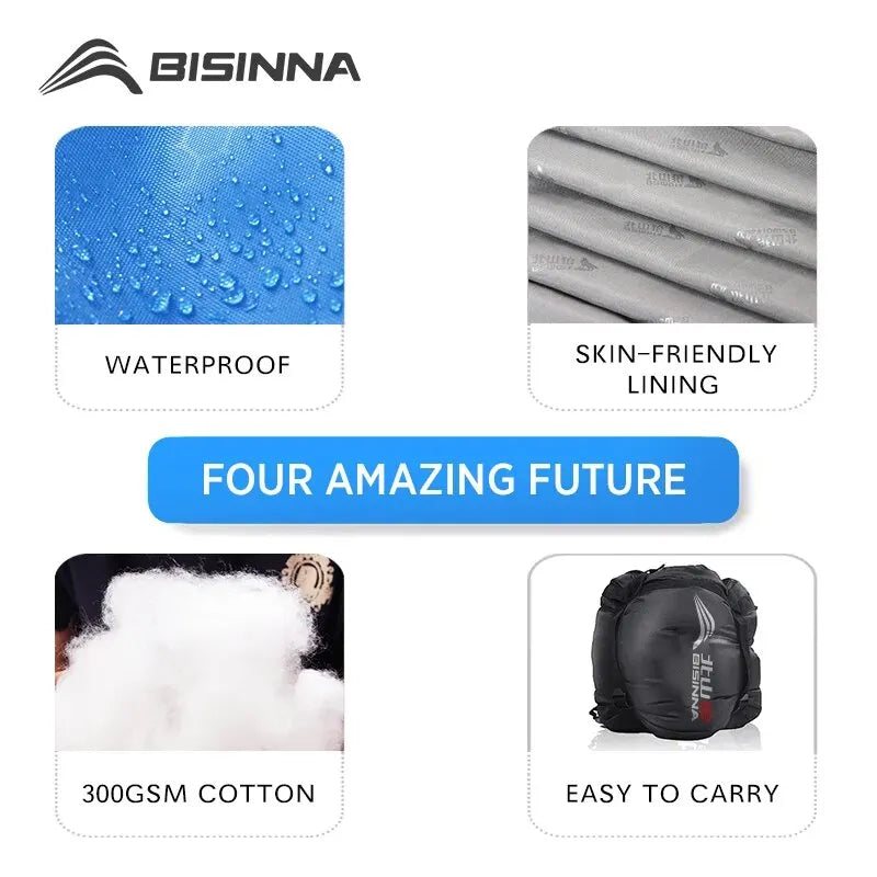 BISINNA Camping Sleeping Bag Ultralight Waterproof Winter Warm Envelope Backpacking Sleeping Bags for Outdoor Traveling Hiking