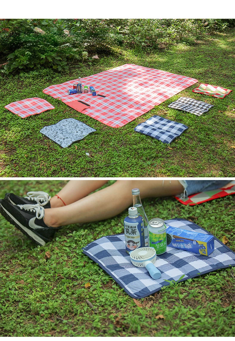 1pc Foldable Outdoor Camping Mat Seat Cushion, Printed moisture-proof travel folding pad Cushion Portable Hiking Activities Pad