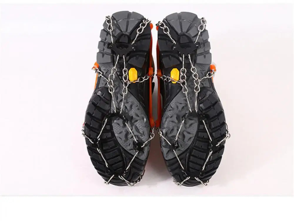 10 Teeth Ice Gripper Spike For Shoes Anti Slip Hiking Climbing Snow Spikes Crampons Cleats Chain Claws Grips Boots Cover