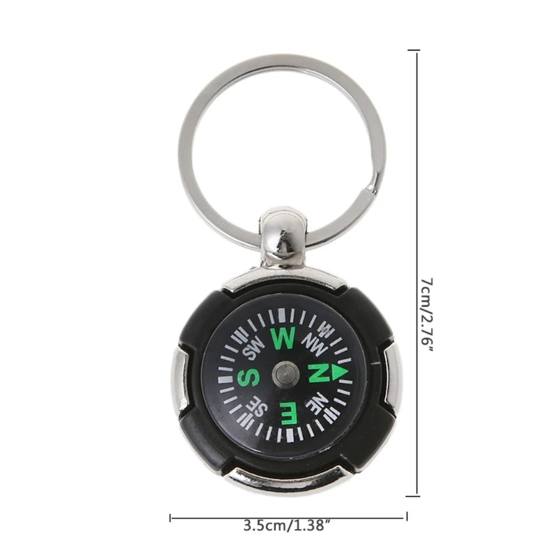 Outdoor Camping Hiking Mini Compass Navigator Portable Keychain Survival Tool