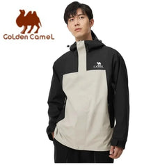 GOLDEN CAMEL Hiking Jackets Men and Women Hard Shell Single Jacket Layer Windbreakers Waterproof Mountaineering Men's Rain Coats