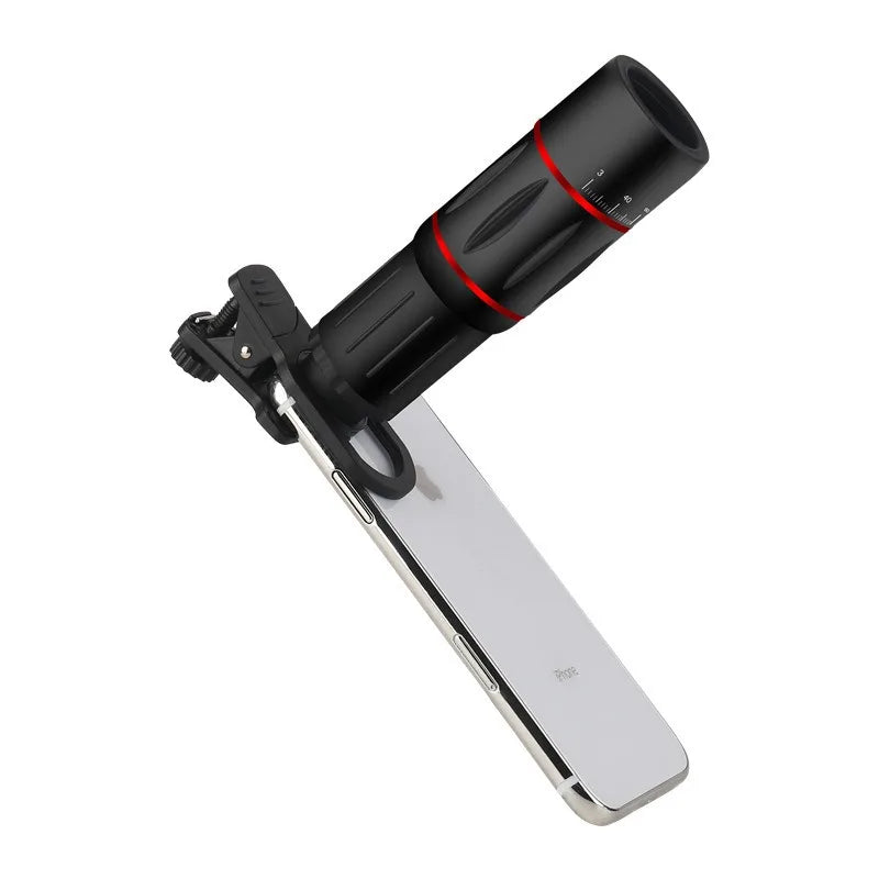 New 25x32mmTelescope High Definition Phone Camera Telescope for Camping & Hiking with Clip Monocular Telescope Spotting Scope