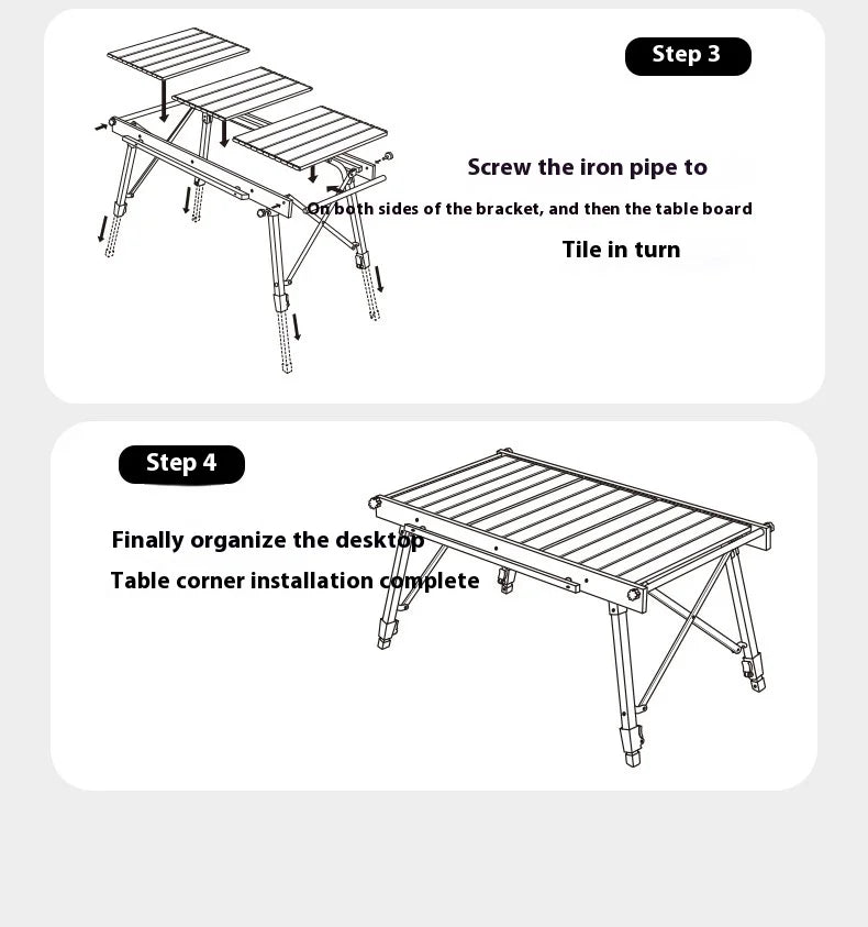 Lohascamping Lightweight Camping Folding multifunctional IGT table roll Brazier table adjustable leg Desktop burner bbq table