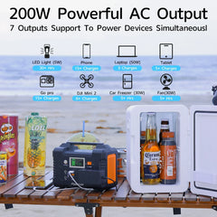 FF Flashfish E200 200W Portable Power Station 151Wh Solar Generator with 50W Foldable Solar Panel Battery Complete Kit Set