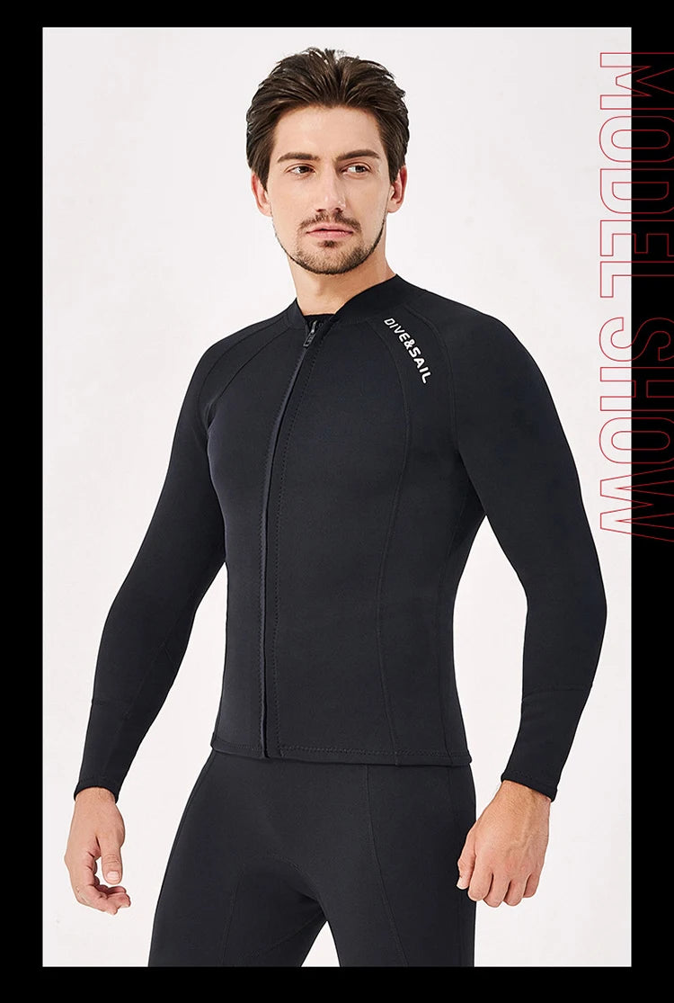 Neoprene 3MM 2MM Men Women Wetsuit Jacket Scuba Diving Suit Surf Snorkeling Underwater Spearfishing Fishing Kitesurf Equipment