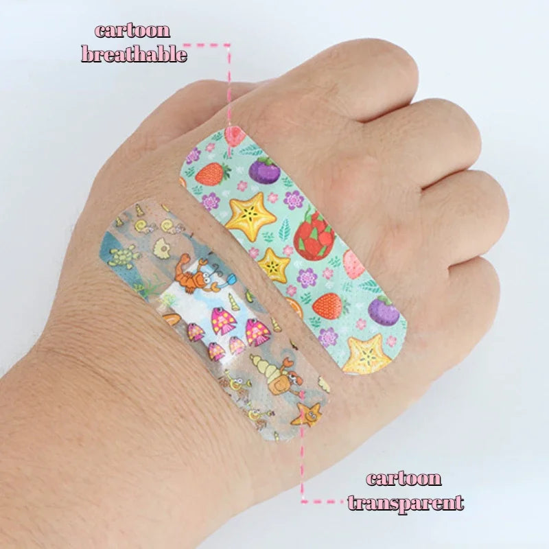 Cartoon Pattern Waterproof Hemostasis Band Aid Stickers for Kids Adhesive Bandage Wound Plaster First Aid Emergency Kit