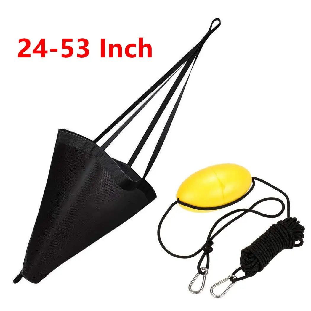 24/32/42/53'' Sea Drogue Anchor Float Marine Kayak Drift Rowing Boat Fishing Brake Lifeboat Anchor Yacht Traction Rope Buoy Ball