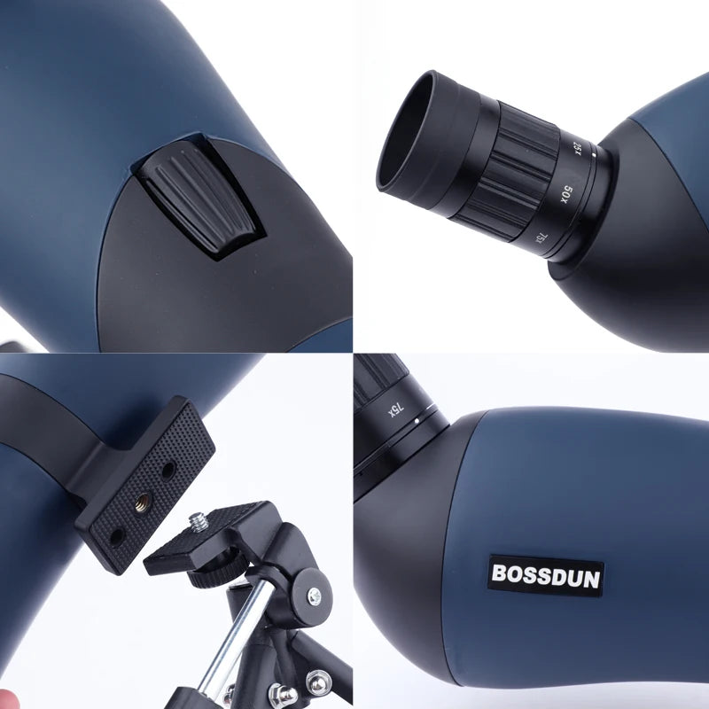 25-75x70 Zoom Spotting Scope HD Monocular High Magnification Waterproof Telescope W/Table Tripod For Birding Hunting Traveling