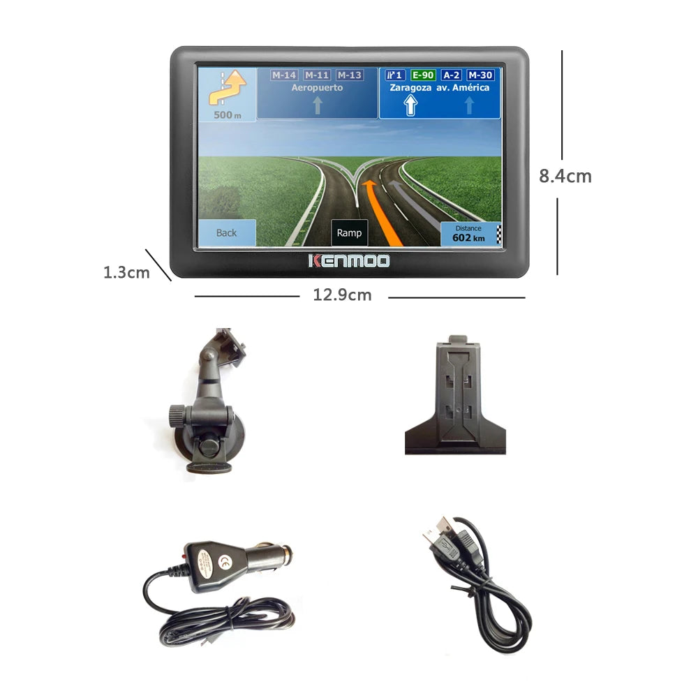 5 Inch HD GPS Portable Navigation 2024 Maps for Europe Russia Car TRUCK CAMPING Caravan Navigator Sat Nav Free Lifetime Updates