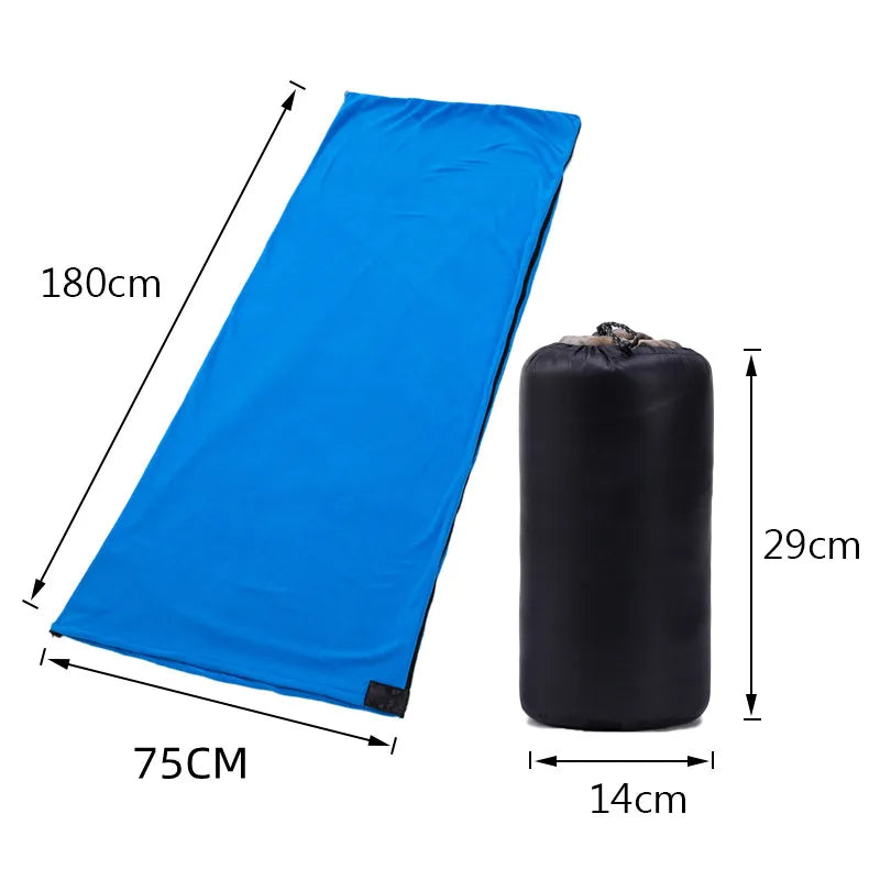 Portable Ultra-light Polar Fleece Sleeping Bag Outdoor Camping Tent Bed Travel Warm Sleeping Bag Liner Camping sport Accessories