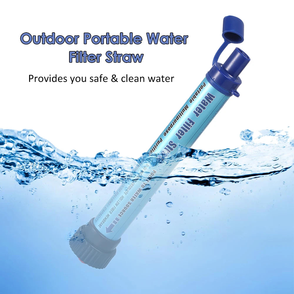 Outdoor Camping Water Filter Portable Hiking Personal Water Purifier Filtration System Hunting Water Purifying Emergency Device