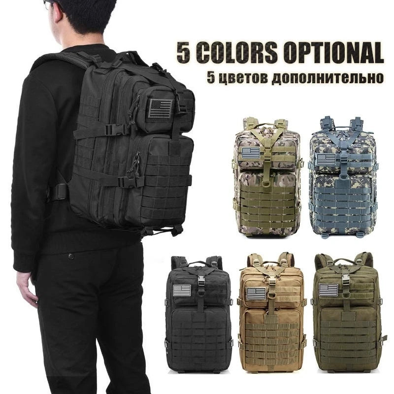 Hunting bag 50L 1000D nylon waterproof camping trip fishing hunting bag backpack outdoor military backpack tactical sports