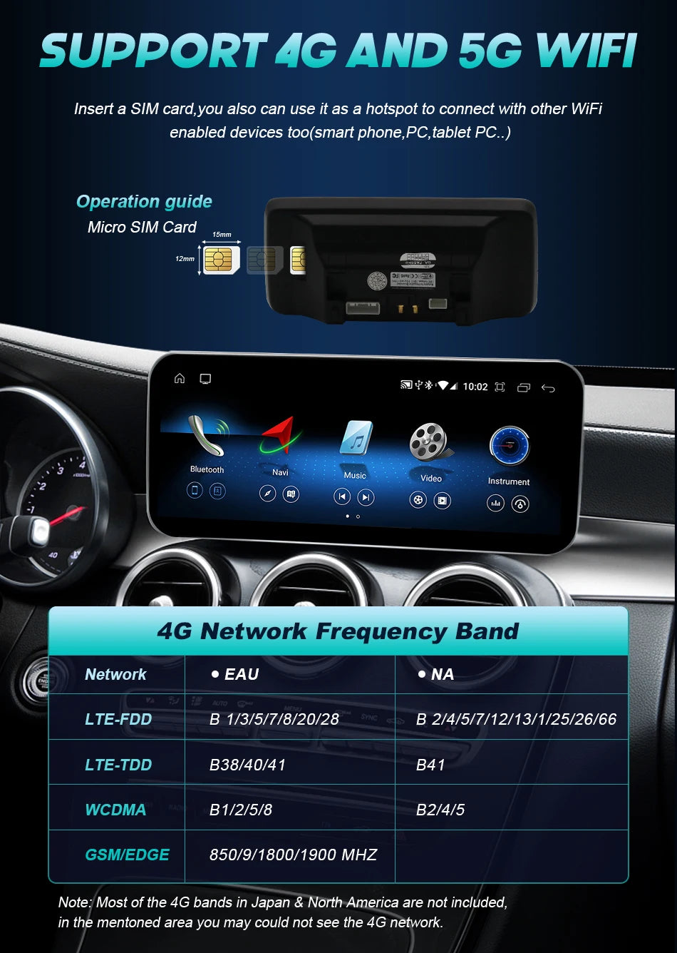 Android 14 Wireless CarPlay For Mercedes Benz C Class W205 2014-2018 Car Multimedia Navigation GPS SWC DSP 4G WiFi