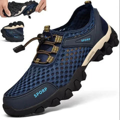 Men Sneakers Summer Wading Mesh Shoes Comfortable Slip on Outdoor Hiking Shoes Zapatos Hombre Casual Climbing Trekking Footwear