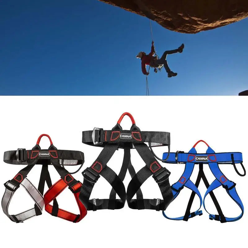 Half Body Climbing Harness Waist Safety Harness for Mountaineering Rock Climbing Thickened Wide Rappelling Tree Climbing Strap